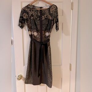 Anthropologie Byron Lars cocktail dress. Size 8. Brown shimmering colors.
